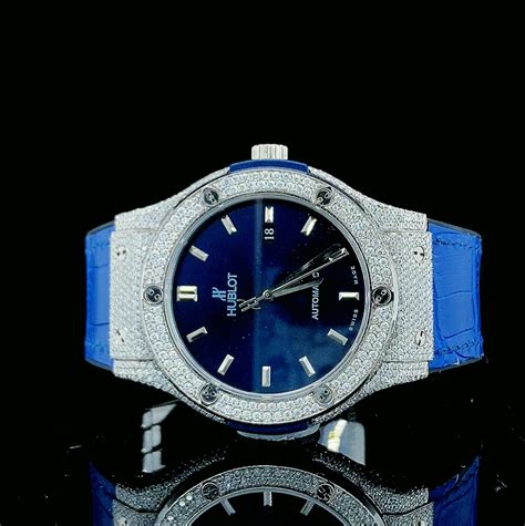 diamond studded hublot|hublot 38mm chronograph.